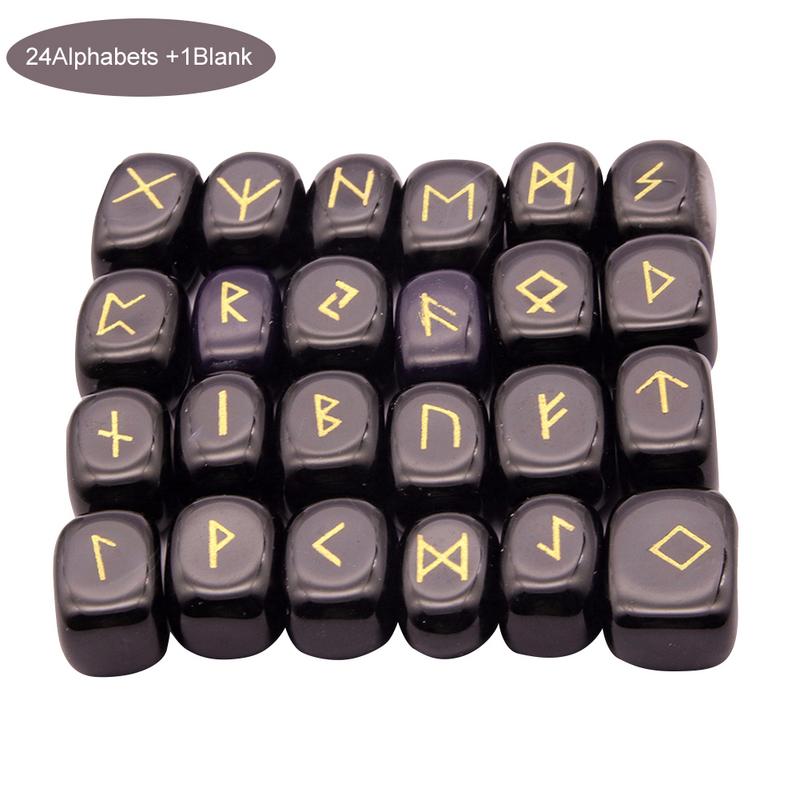 Rectangular Rune Stone set - 25 Runes