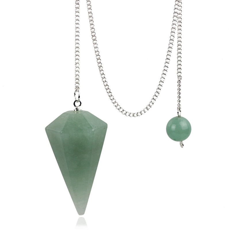 Natural Stone Crystal Pendulum