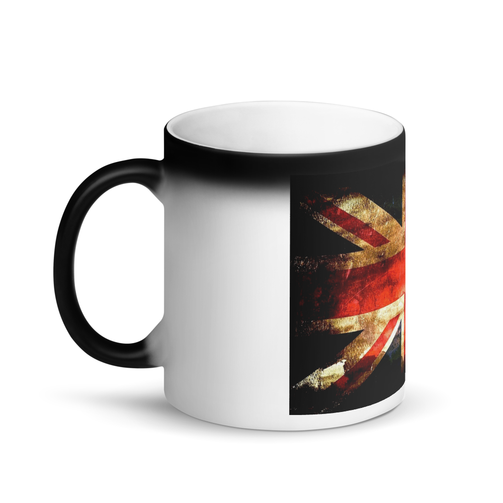 Union Jack Matte Black Magic Mug