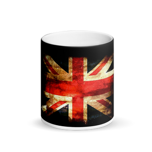 Union Jack Matte Black Magic Mug