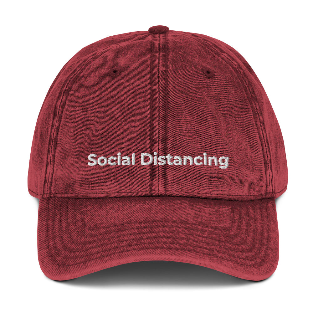 Vintage Cotton Twill Social distancing Cap