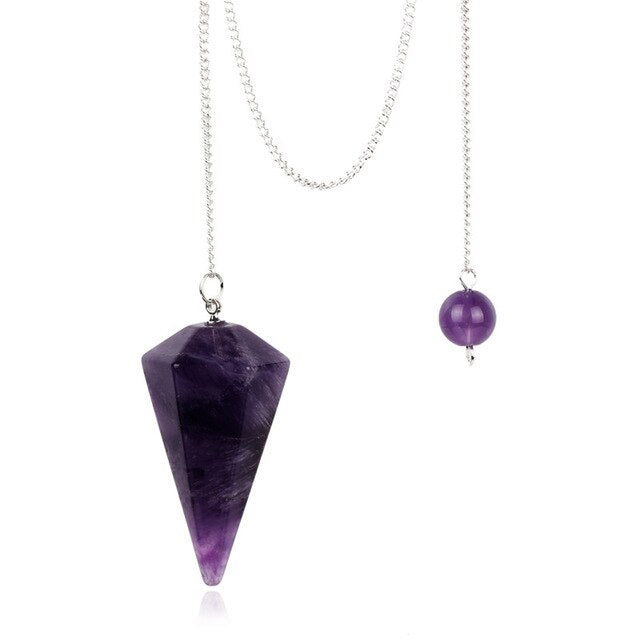 Natural Stone Crystal Pendulum