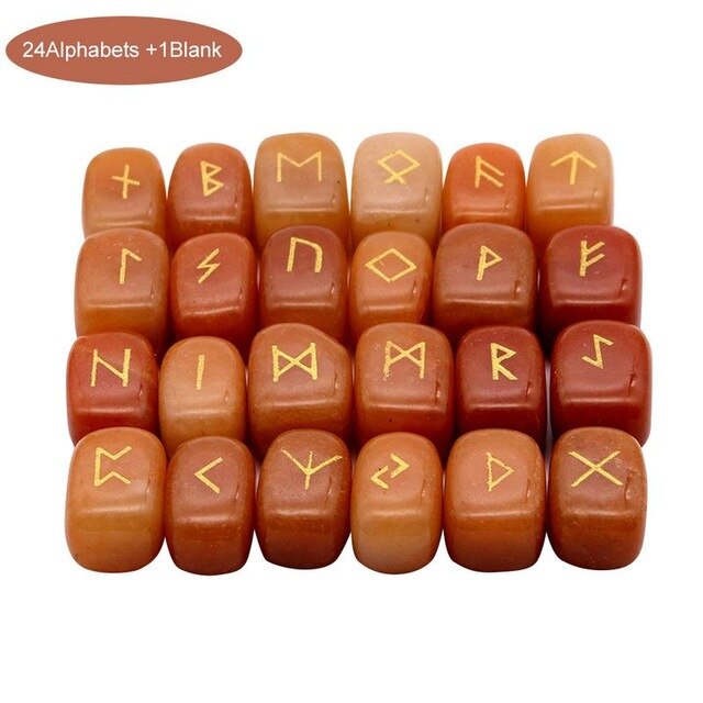 Rectangular Rune Stone set - 25 Runes