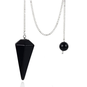 Natural Stone Crystal Pendulum