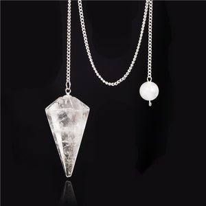 Natural Stone Crystal Pendulum