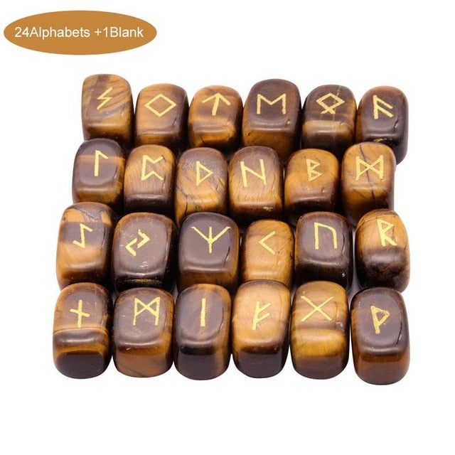 Rectangular Rune Stone set - 25 Runes