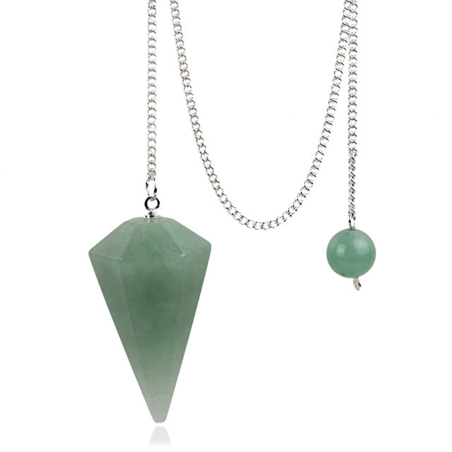 Natural Stone Crystal Pendulum